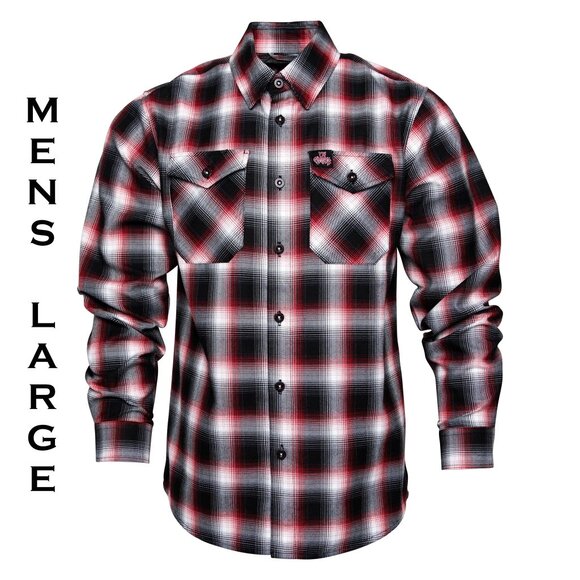 DIXXON FLANNEL x IN FLAMES Flannel Shirt Collab - LUNAR STRAIN - Men's Large - Picture 1 of 12